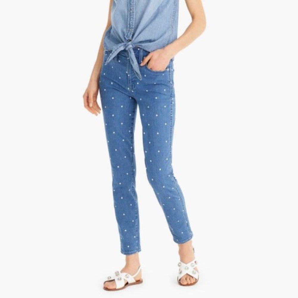 J. Crew straight jean in scattered dot 28